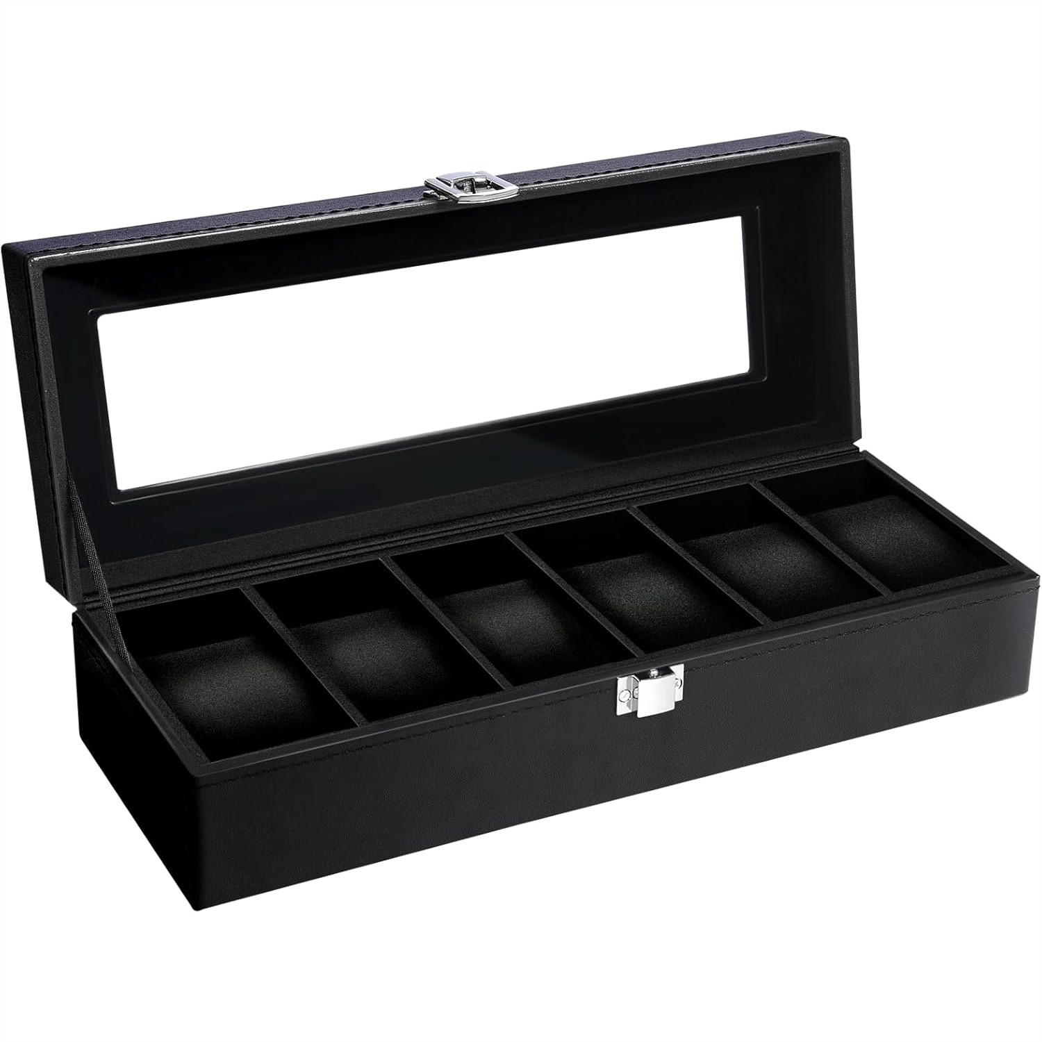 Jewelry Watches Men - 6 Slot Watch Box with Glass