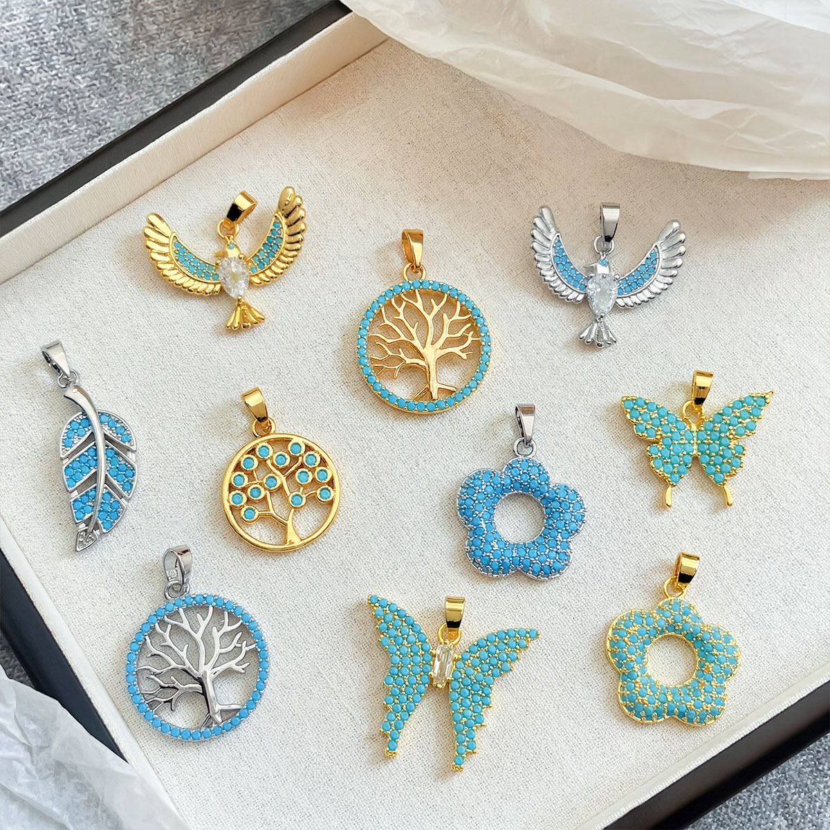 5pcs Stainless Steel Charms Bu - đánh giá và giá Butterfly Pendant Necklace