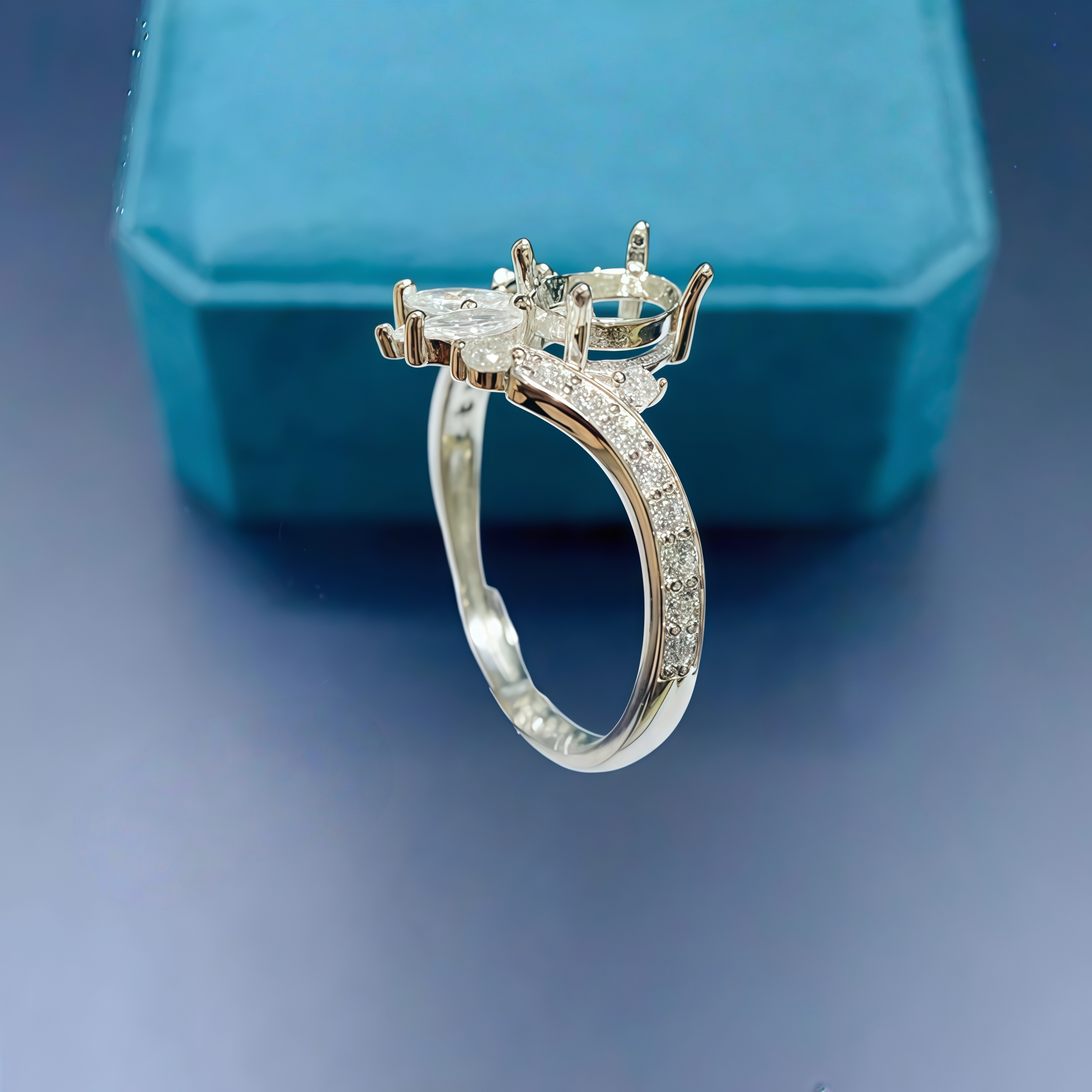 Setting 5*7mm Oval Stone Fashi - đánh giá và giá Sterling Silver Ring