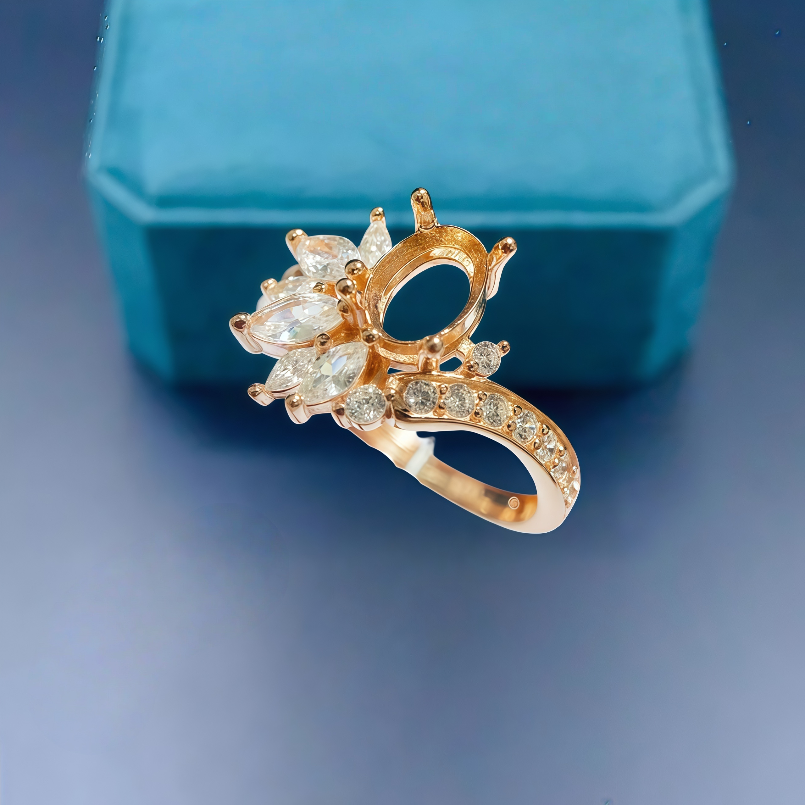 Setting 5*7mm Oval Stone Fashi - đánh giá và giá Sterling Silver Ring