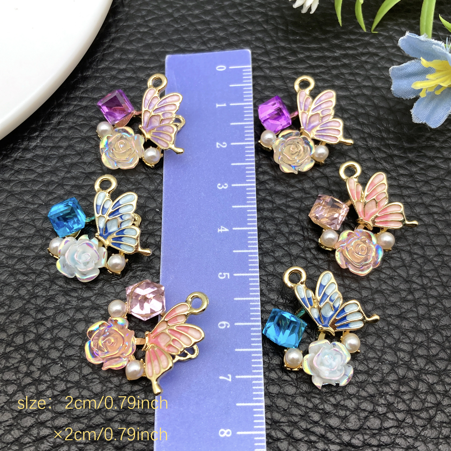 2/6 pcs Small Luxe Style Pearl - đánh giá và giá Butterfly Pendant Necklace