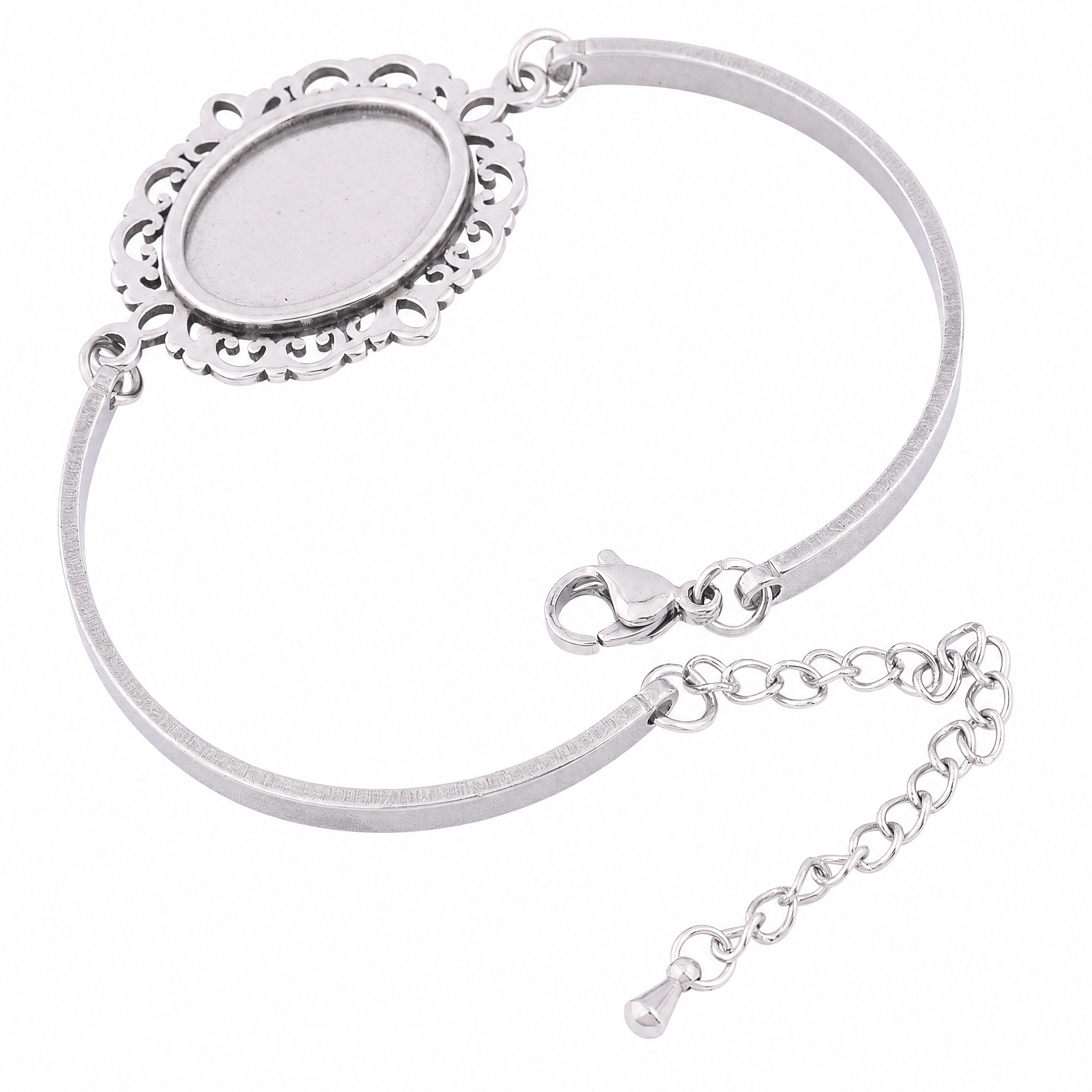 3pcs Stainless Steel Fit 13x18 - đánh giá và giá Cuff Bangle Bracelet