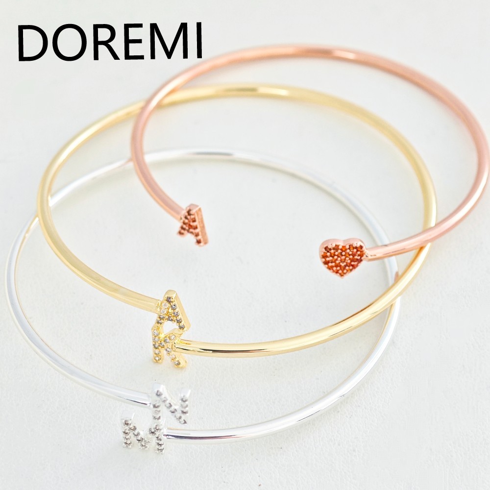 DOREMI Custom Letters Initial  - đánh giá và giá Cuff Bangle Bracelet