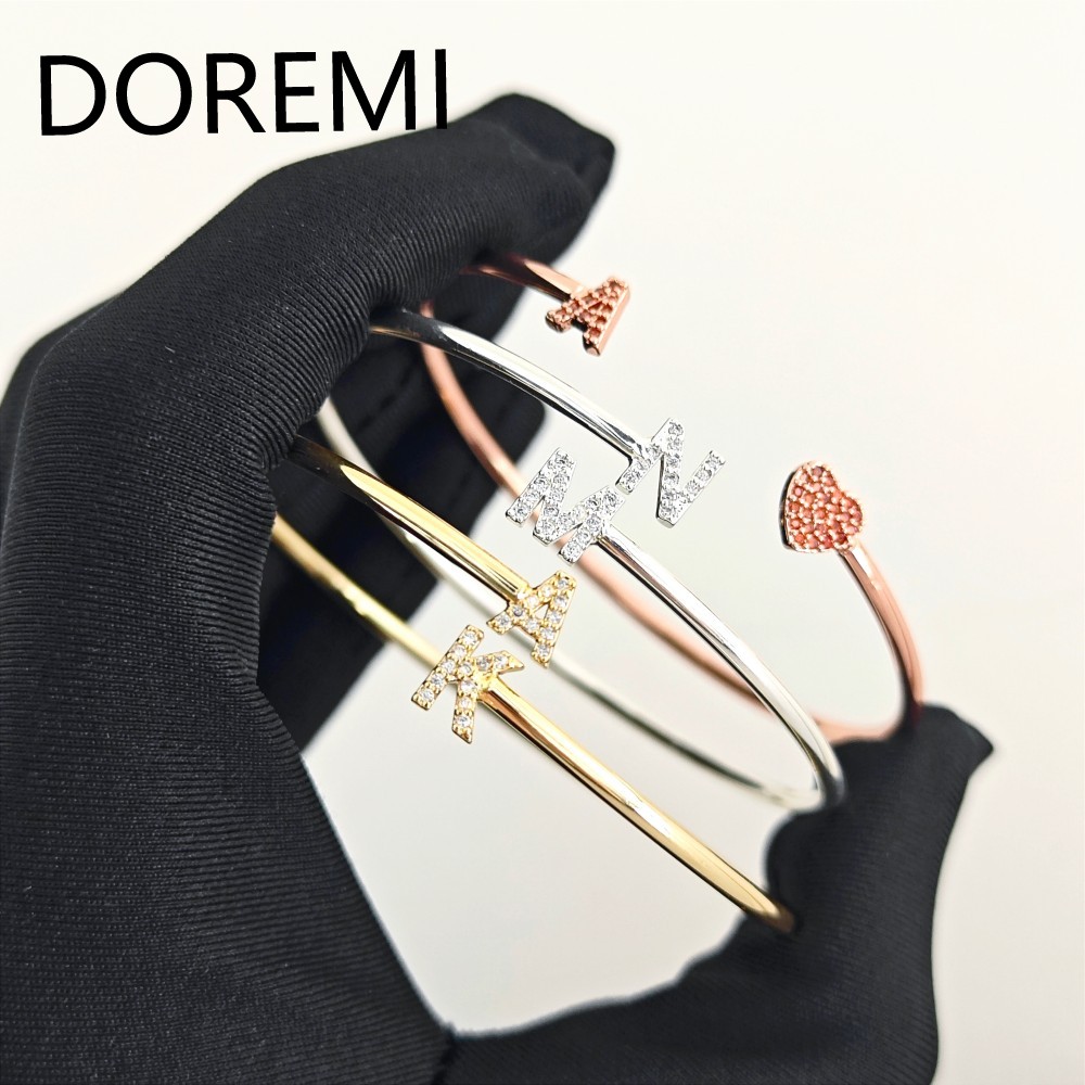 DOREMI Custom Letters Initial  - đánh giá và giá Cuff Bangle Bracelet