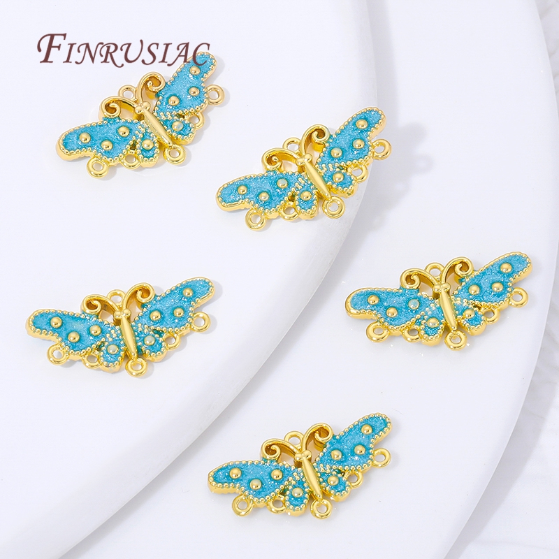 18K Gold Plated Blue Enamel Bu - đánh giá và giá Butterfly Pendant Necklace