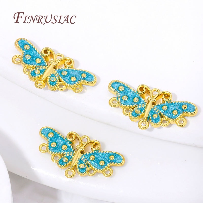18K Gold Plated Blue Enamel Bu - đánh giá và giá Butterfly Pendant Necklace