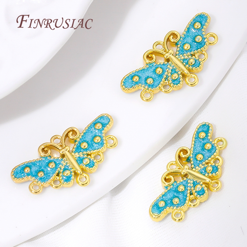 18K Gold Plated Blue Enamel Bu - đánh giá và giá Butterfly Pendant Necklace