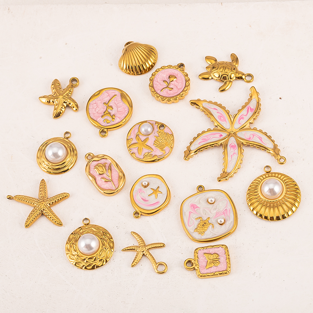 2pcs Gentle Pink Enamel Stainl - đánh giá và giá Butterfly Pendant Necklace