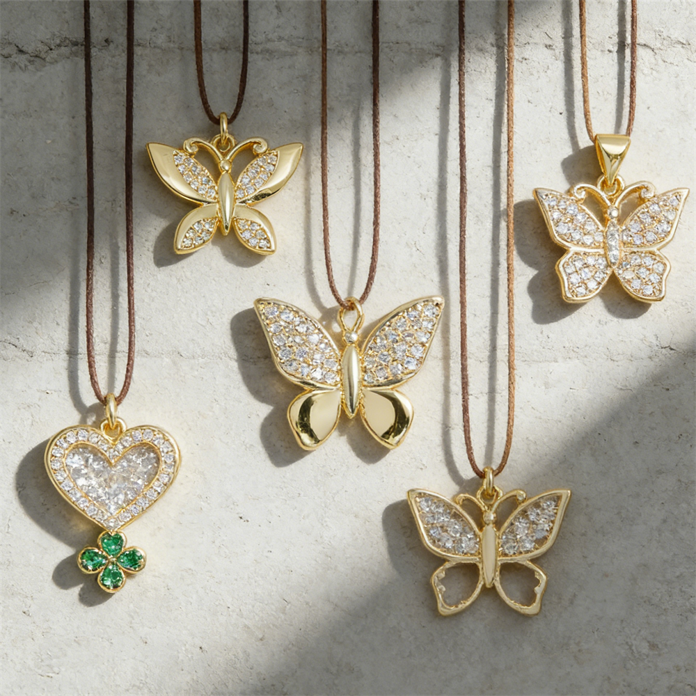 3Pcs Pendants Brass Plated Cub - đánh giá và giá Butterfly Pendant Necklace
