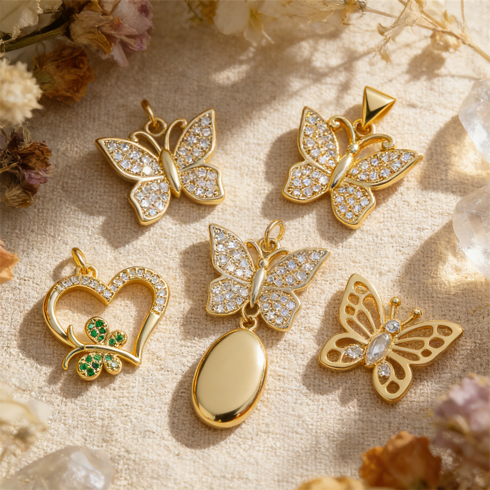 3Pcs Pendants Brass Plated Cub - đánh giá và giá Butterfly Pendant Necklace
