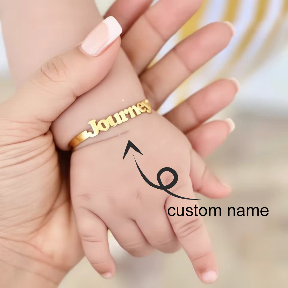 Baby Name Bangle Personalized  - đánh giá và giá Cuff Bangle Bracelet