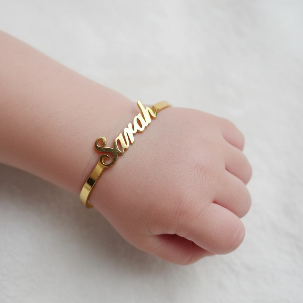 Baby Name Bangle Personalized  - đánh giá và giá Cuff Bangle Bracelet