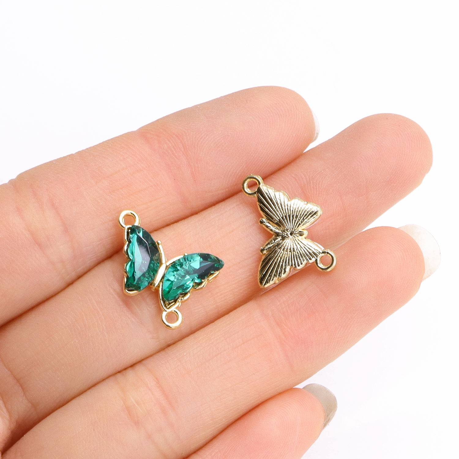 10Pcs Crystal Glass Butterfly  - đánh giá và giá Butterfly Pendant Necklace