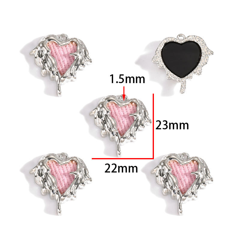 5pcs Mix Pink Y2K Heart Enamel - đánh giá và giá Butterfly Pendant Necklace