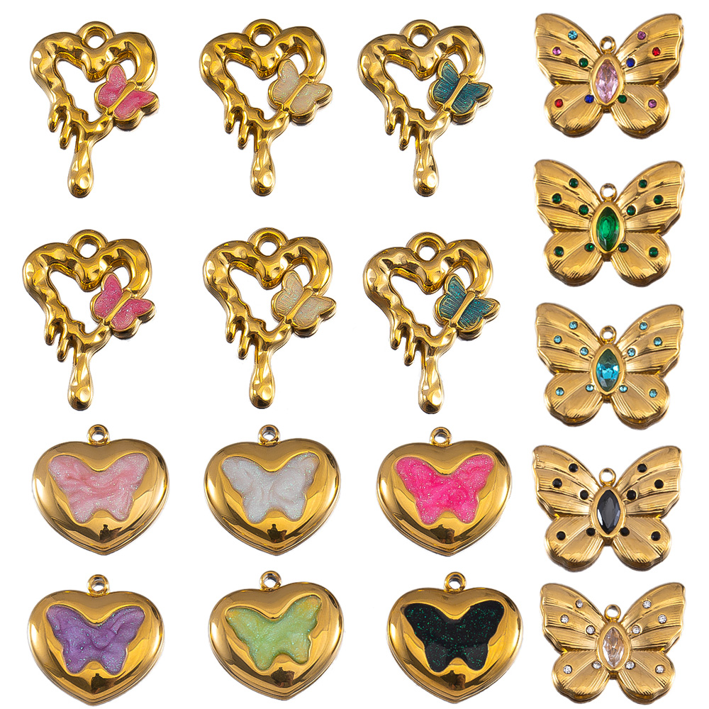 2pcs Enamel Butterfly Lava Lov - đánh giá và giá Butterfly Pendant Necklace