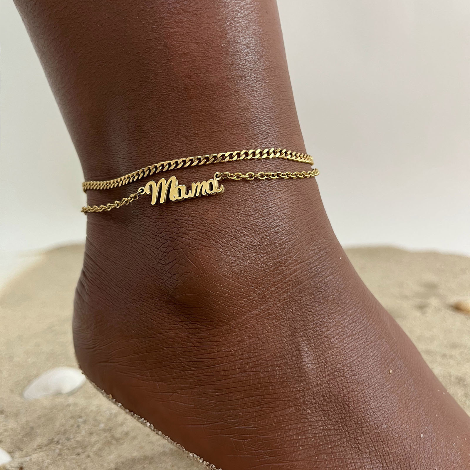 Vnox Customized Name Anklets f - đánh giá và giá Anklet Foot Chain