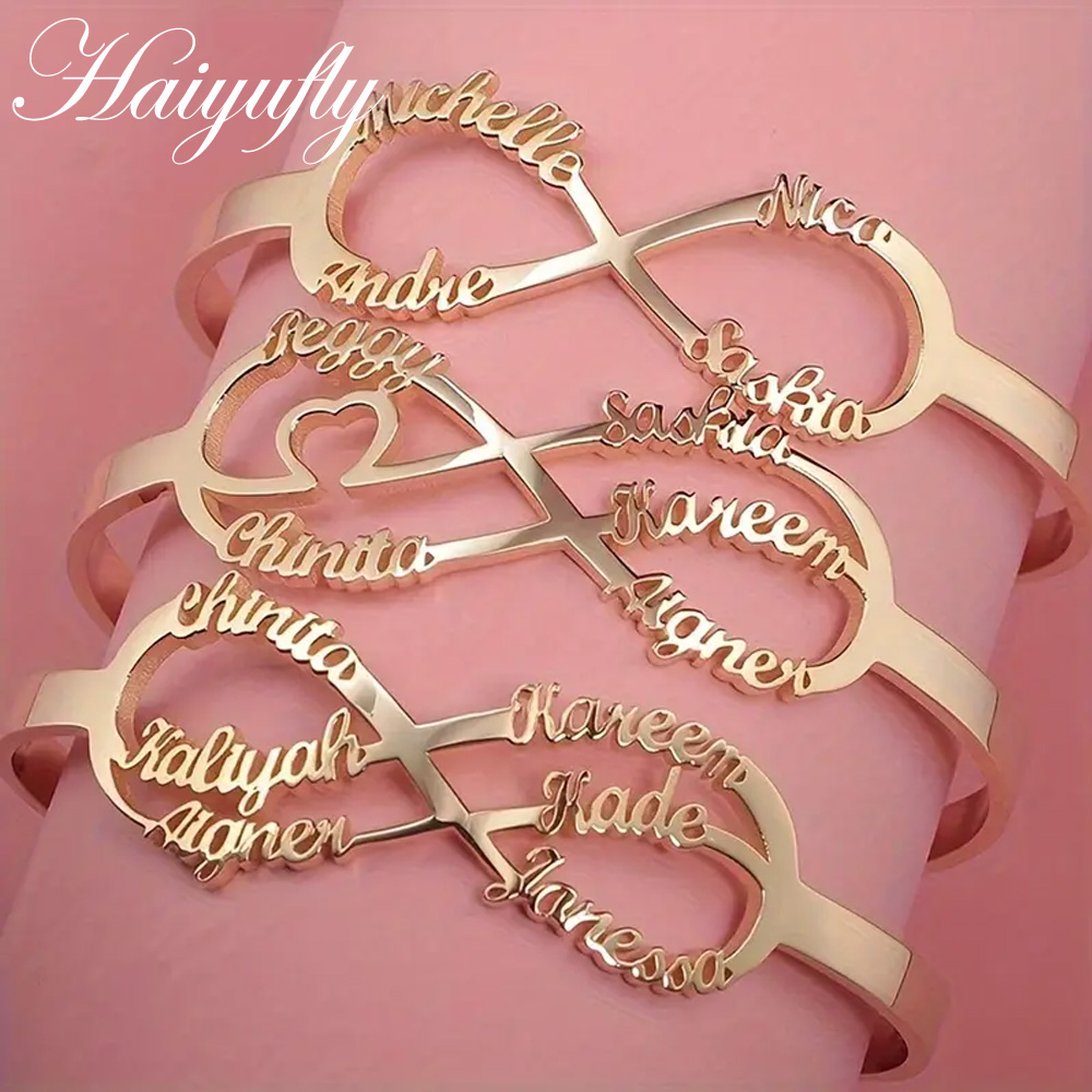 Haiyufly 3mm Wide Custom Name  - đánh giá và giá Cuff Bangle Bracelet