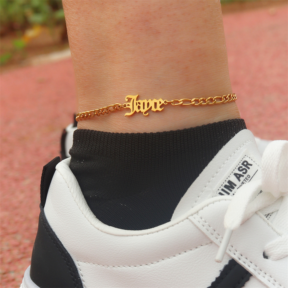 Custom Name Anklet Figaro Chai - đánh giá và giá Anklet Foot Chain