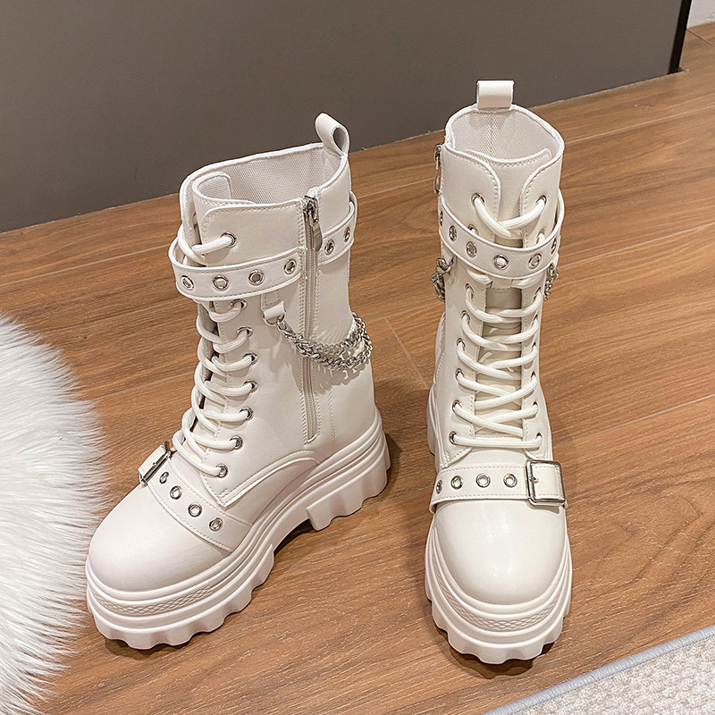 Autumn Thick Heel Ankle Boots  - đánh giá và giá Anklet Foot Chain