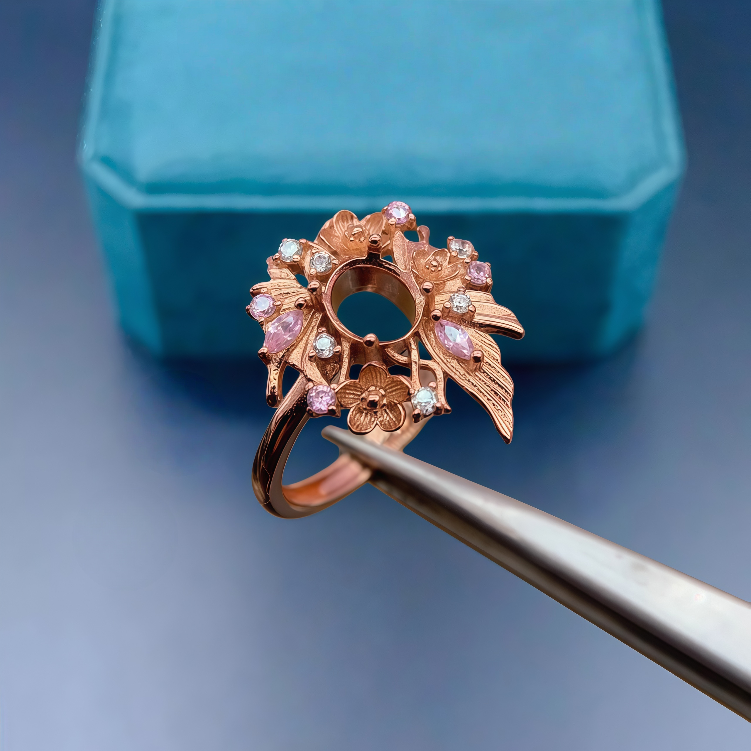 Fashion DIY Empty Ring Holder  - đánh giá và giá Sterling Silver Ring