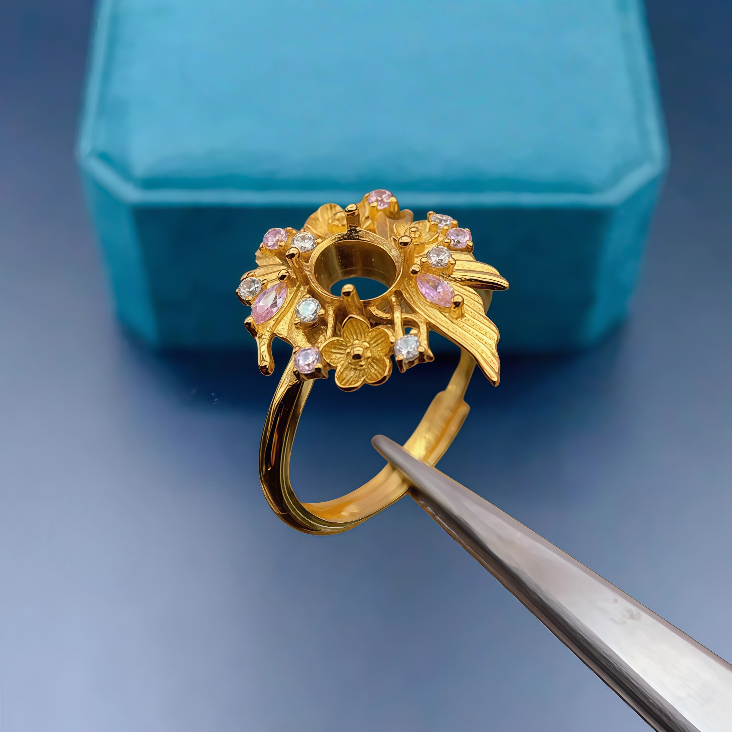 Fashion DIY Empty Ring Holder  - đánh giá và giá Sterling Silver Ring