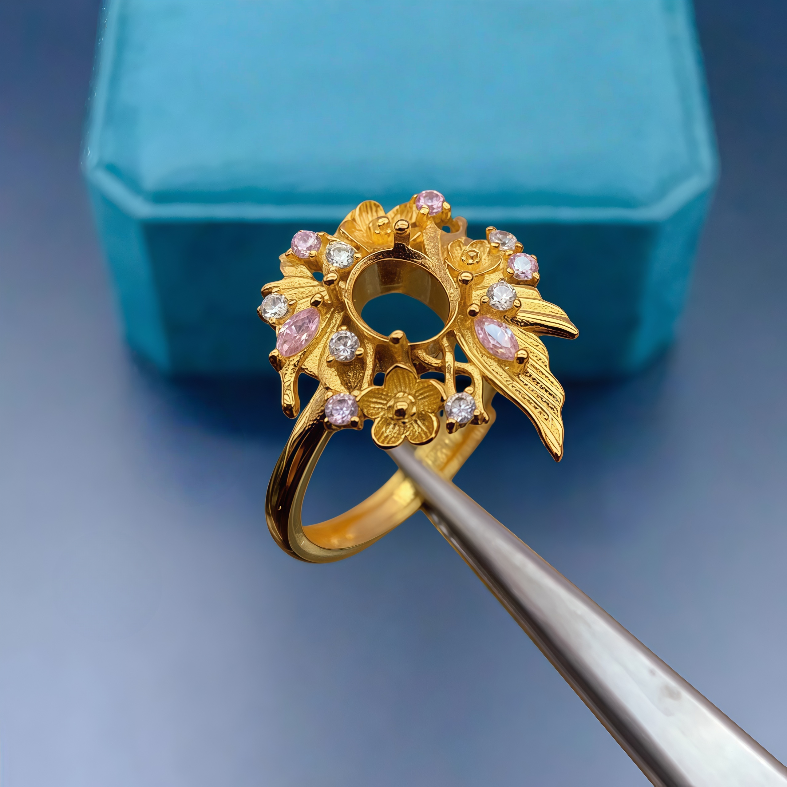Fashion DIY Empty Ring Holder  - đánh giá và giá Sterling Silver Ring