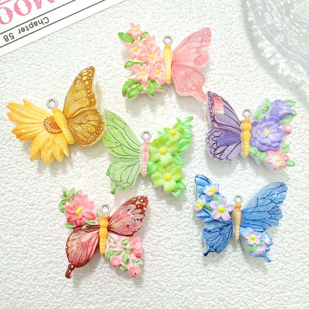 10pcs New Flower butterfly res - đánh giá và giá Butterfly Pendant Necklace
