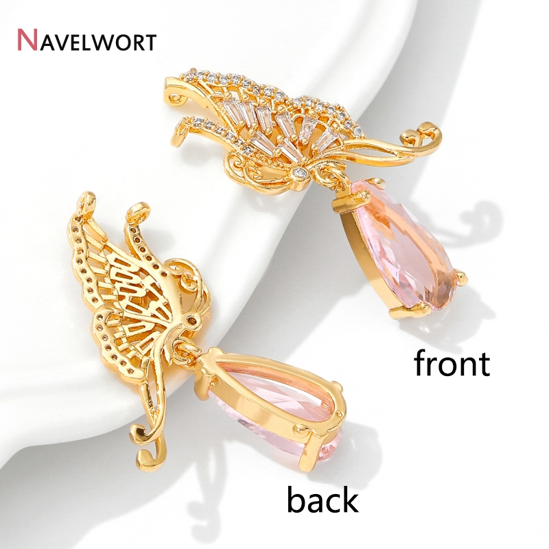18K Gold Plated Brass With Zir - đánh giá và giá Butterfly Pendant Necklace