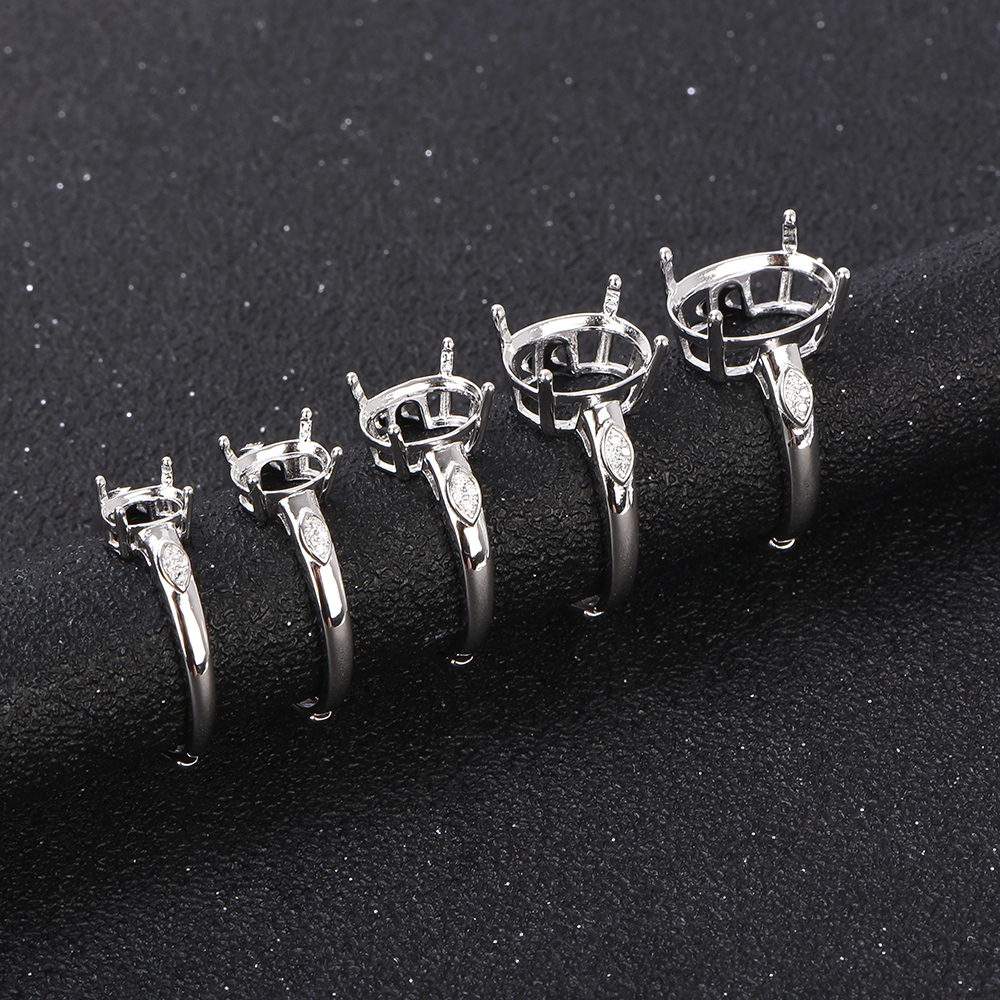 5x7-12x16mm Ring Blank 925 Ste - đánh giá và giá Sterling Silver Ring