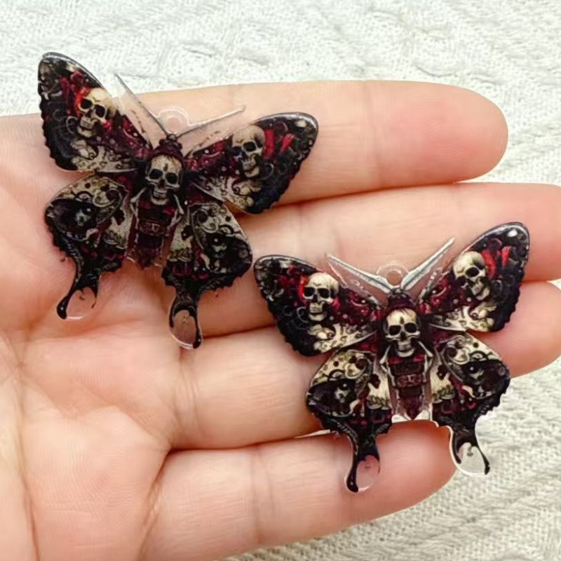 Gothic Dark Butterfly Acrylic  - đánh giá và giá Butterfly Pendant Necklace