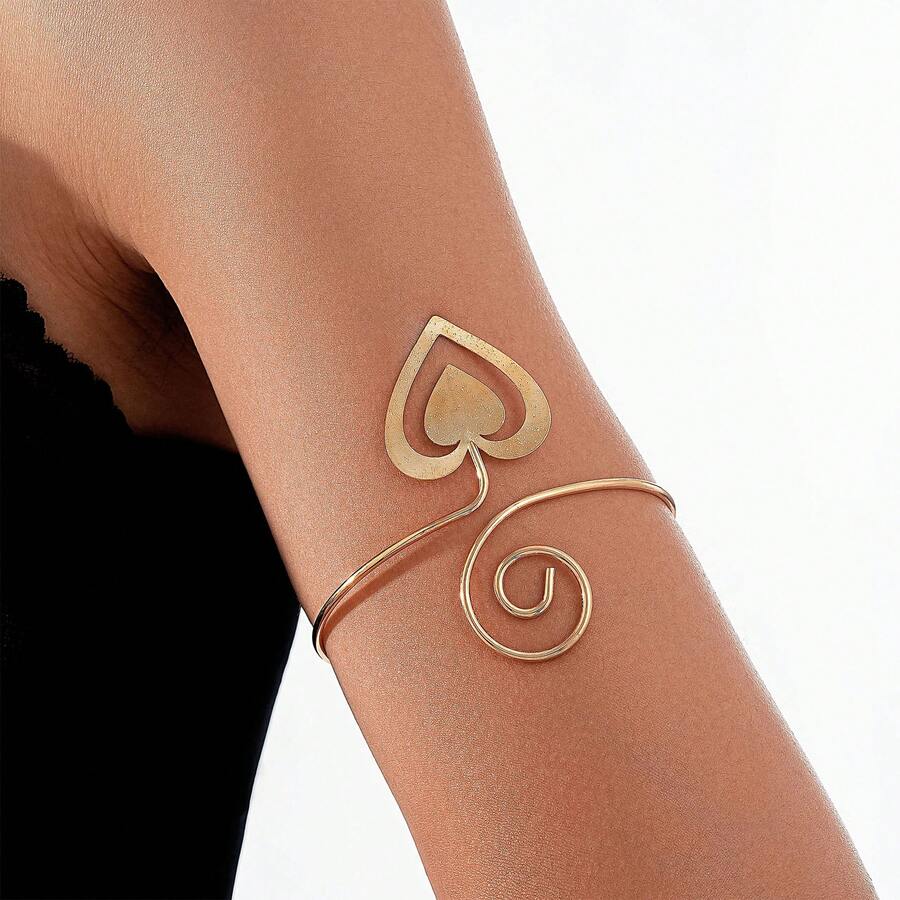 Elegant Gold Plated Floral Arm - đánh giá và giá Cuff Bangle Bracelet
