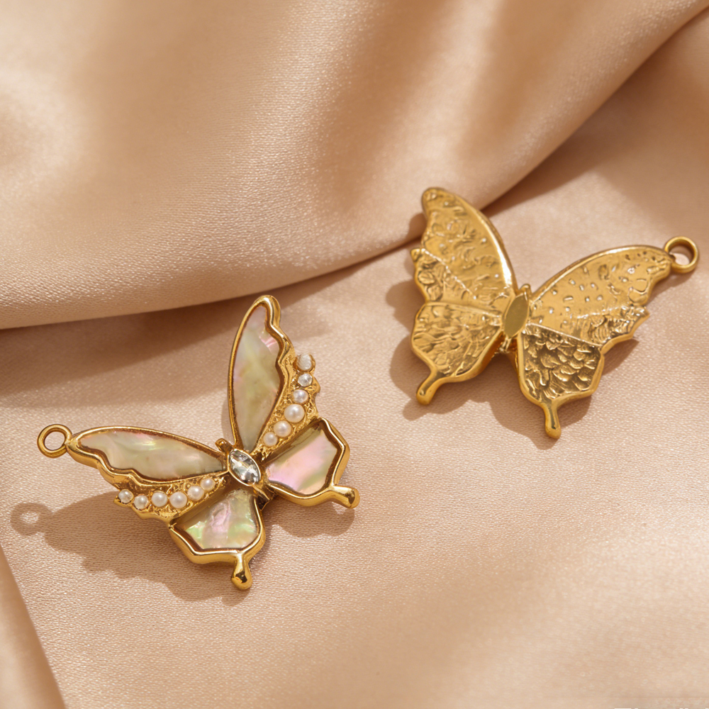 2PCS Butterfly Charms Enamel S - đánh giá và giá Butterfly Pendant Necklace