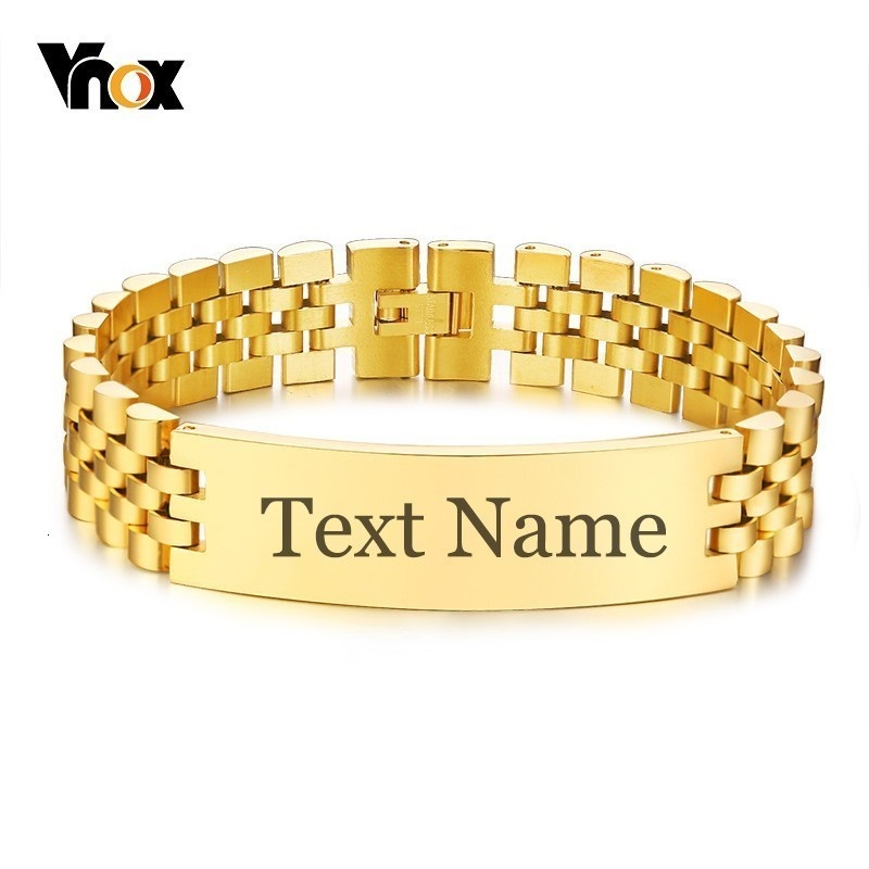 Vnox Mens 15mm Wide ID Tag Bra - đánh giá và giá Jewelry Watches Men