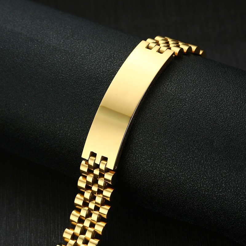 Vnox Mens 15mm Wide ID Tag Bra - đánh giá và giá Jewelry Watches Men