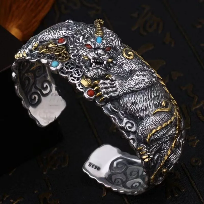 Lucky Pixiu Tiger Bracelet Nat - đánh giá và giá Cuff Bangle Bracelet