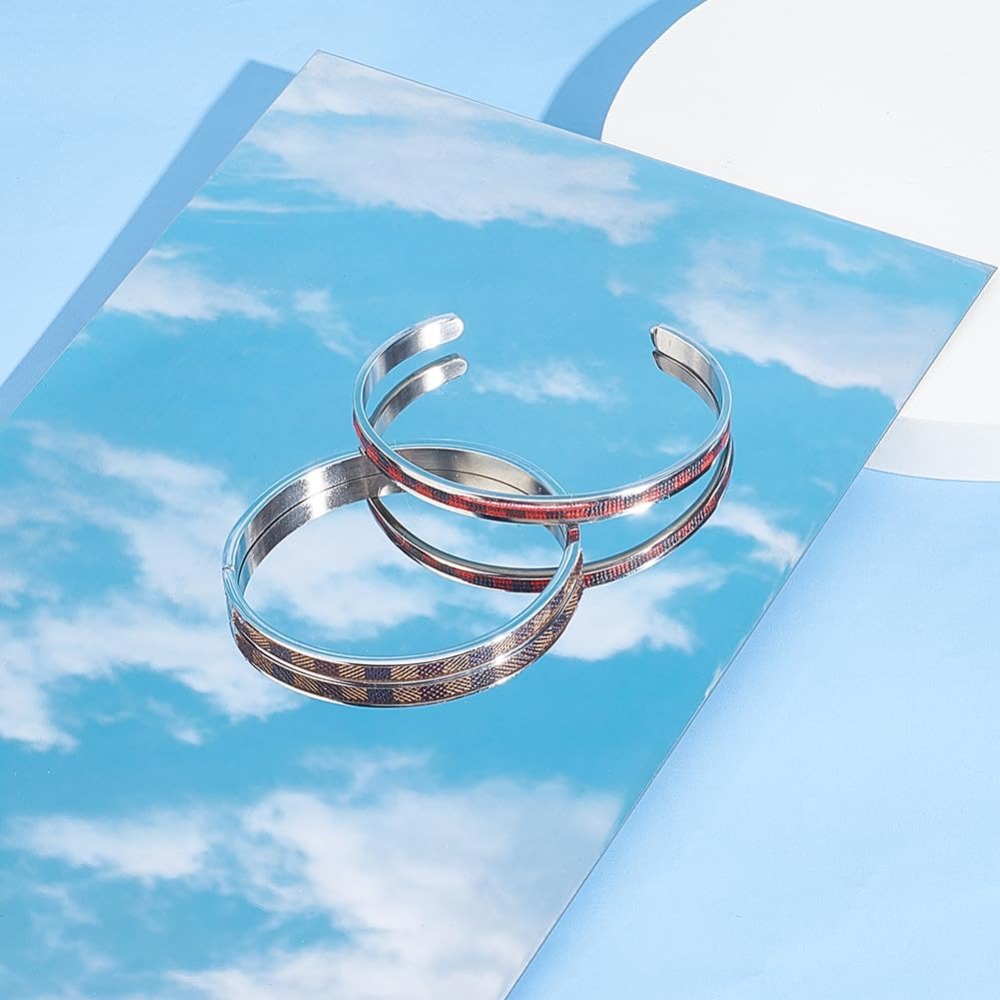 4Pcs 2 Styles Grooved Cuff Ban - đánh giá và giá Cuff Bangle Bracelet
