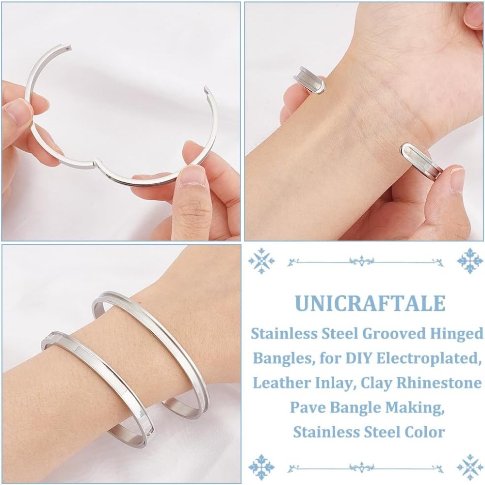 4Pcs 2 Styles Grooved Cuff Ban - đánh giá và giá Cuff Bangle Bracelet