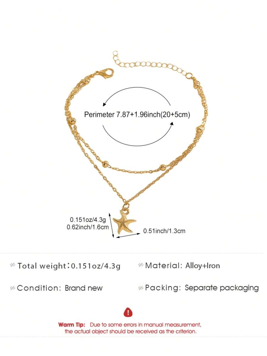 Gold Double-Chain Seahorse Ank - đánh giá và giá Anklet Foot Chain