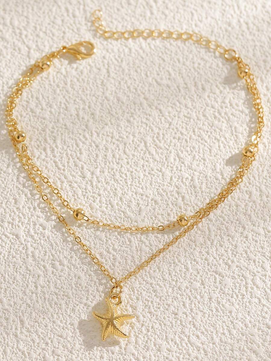 Gold Double-Chain Seahorse Ank - đánh giá và giá Anklet Foot Chain