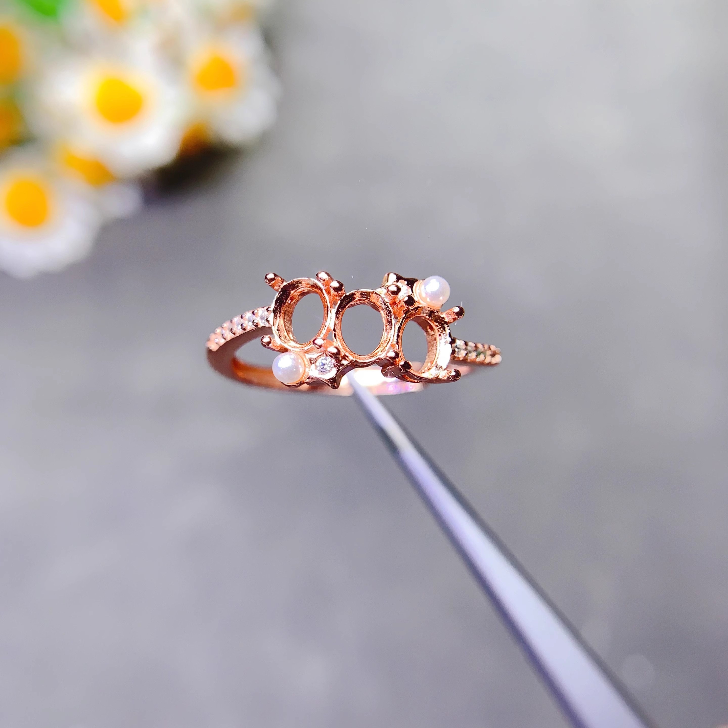 Setting 4*5mm Ellipse Stone S9 - đánh giá và giá Sterling Silver Ring