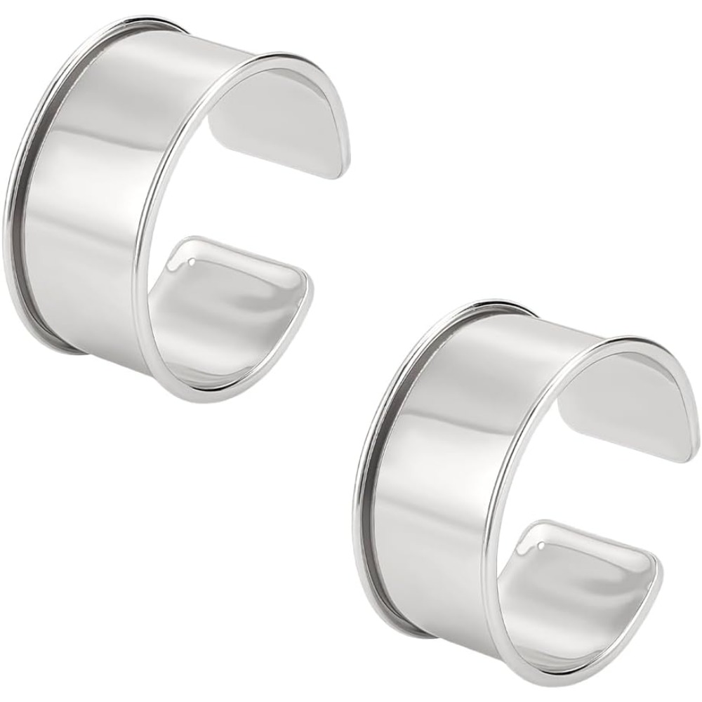 2pcs Platinum Grooved Bangles  - đánh giá và giá Cuff Bangle Bracelet