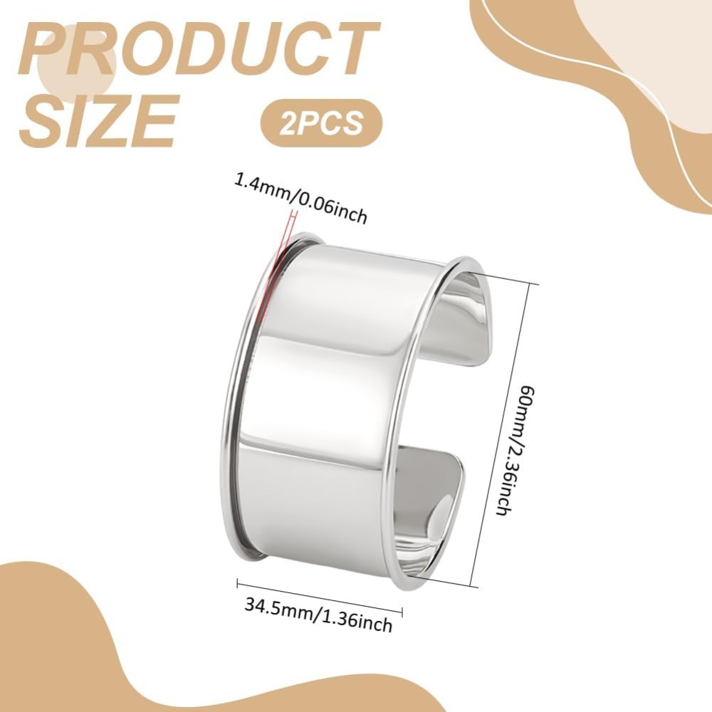 2pcs Platinum Grooved Bangles  - đánh giá và giá Cuff Bangle Bracelet
