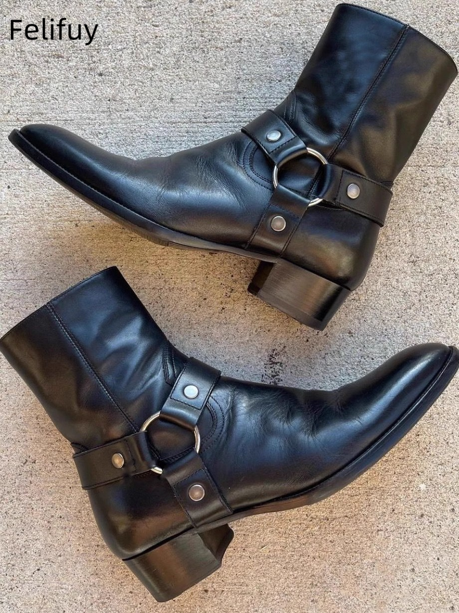 Black Chains Men Chelsea Boots - đánh giá và giá Anklet Foot Chain