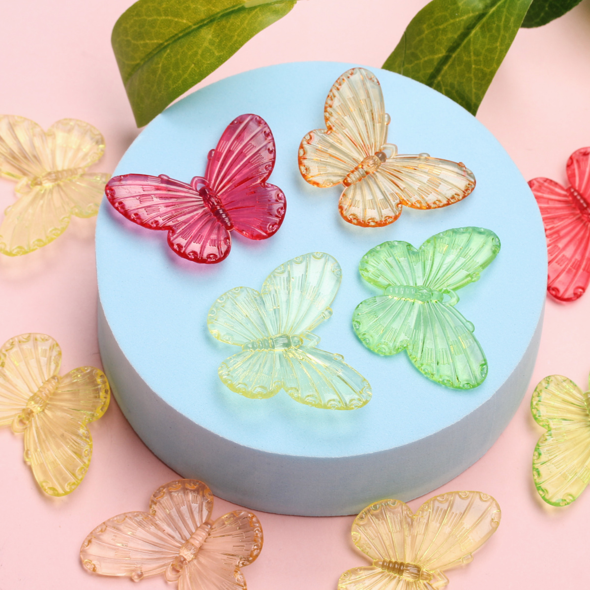 10pcs/bag 41*31mm Big Transpar - đánh giá và giá Butterfly Pendant Necklace