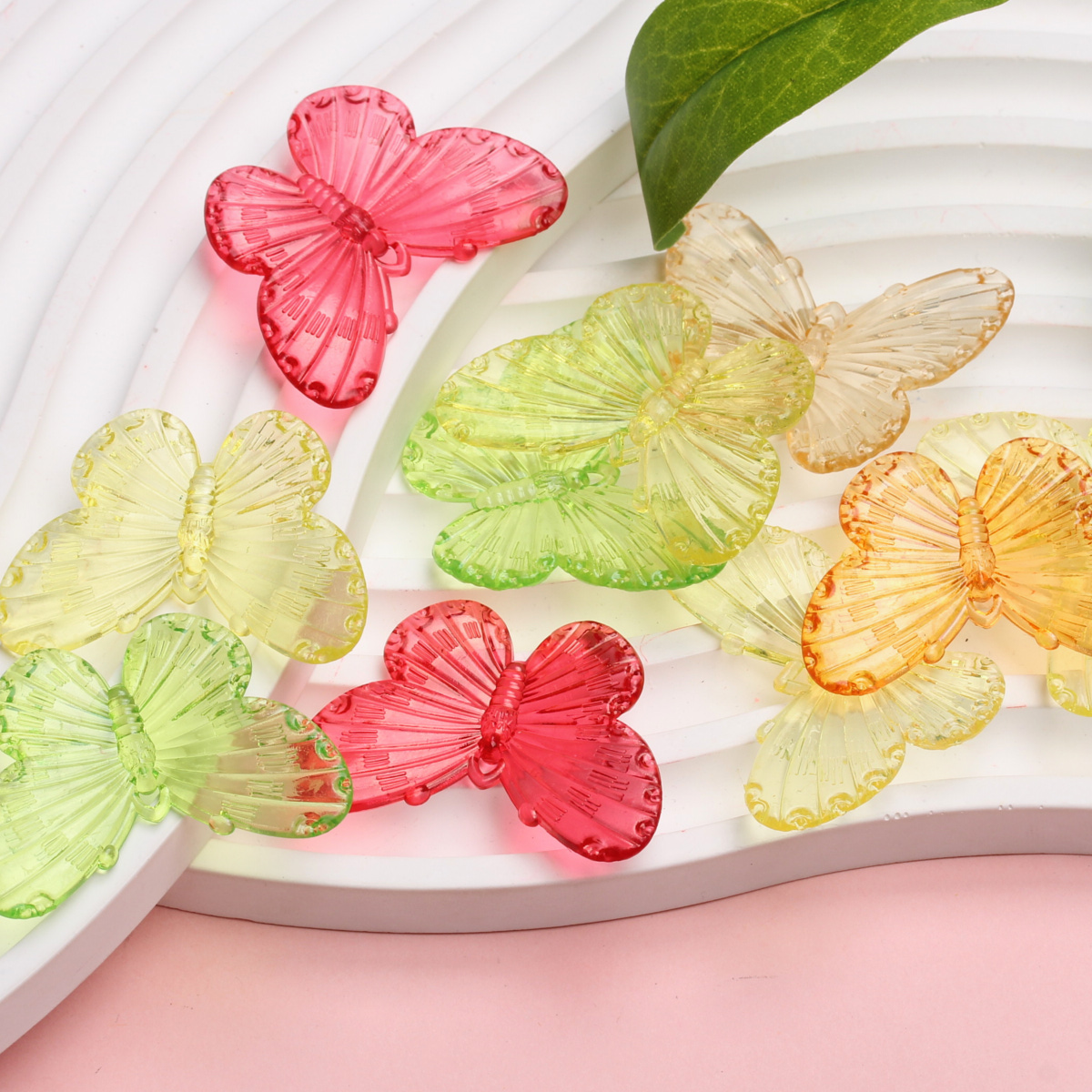 10pcs/bag 41*31mm Big Transpar - đánh giá và giá Butterfly Pendant Necklace