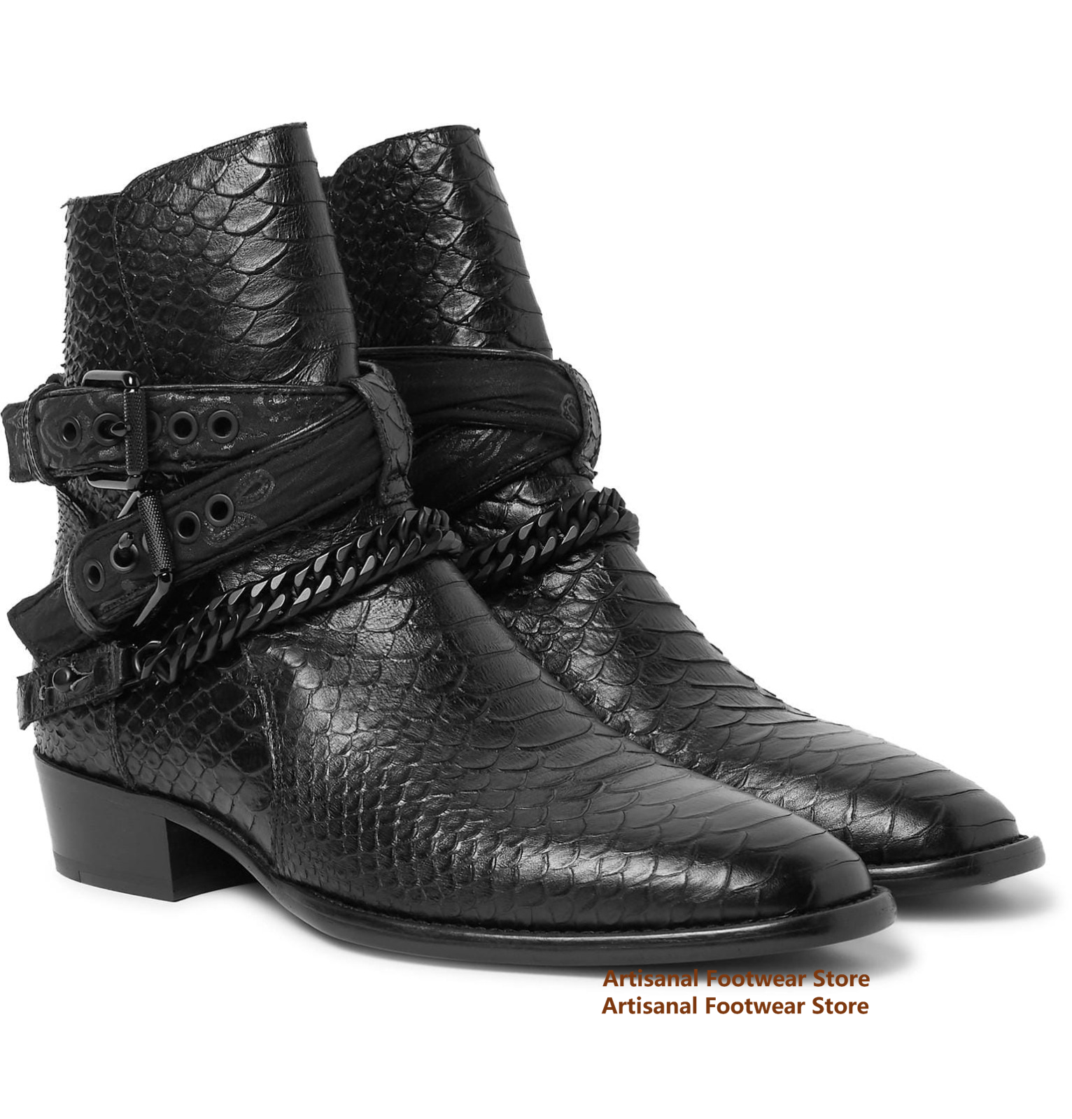 Snake Pattern Chelsea Boots Me - đánh giá và giá Anklet Foot Chain