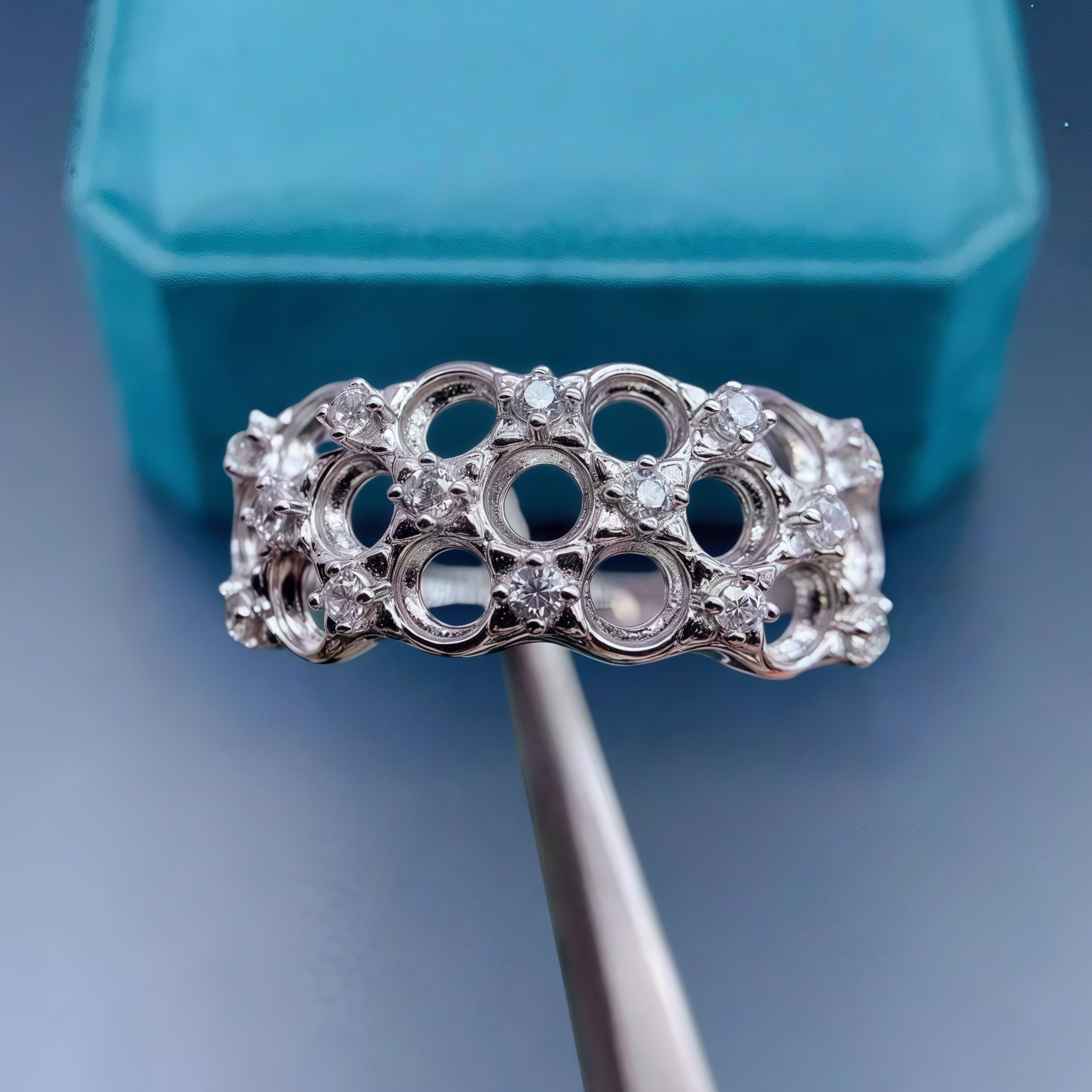 Setting 3mm Round Stone Fashio - đánh giá và giá Sterling Silver Ring