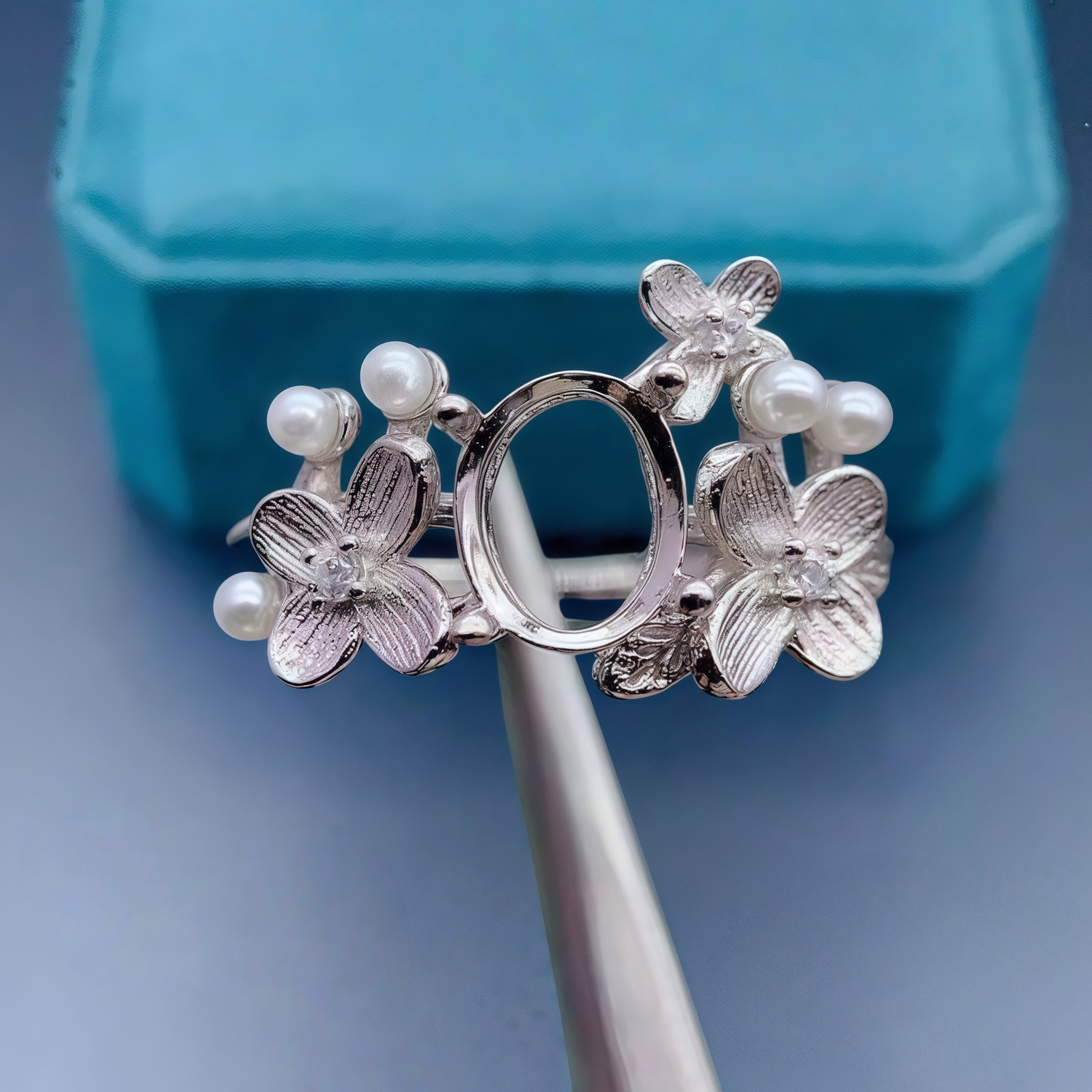 Setting 6*8mmEllipse Stone Fas - đánh giá và giá Sterling Silver Ring