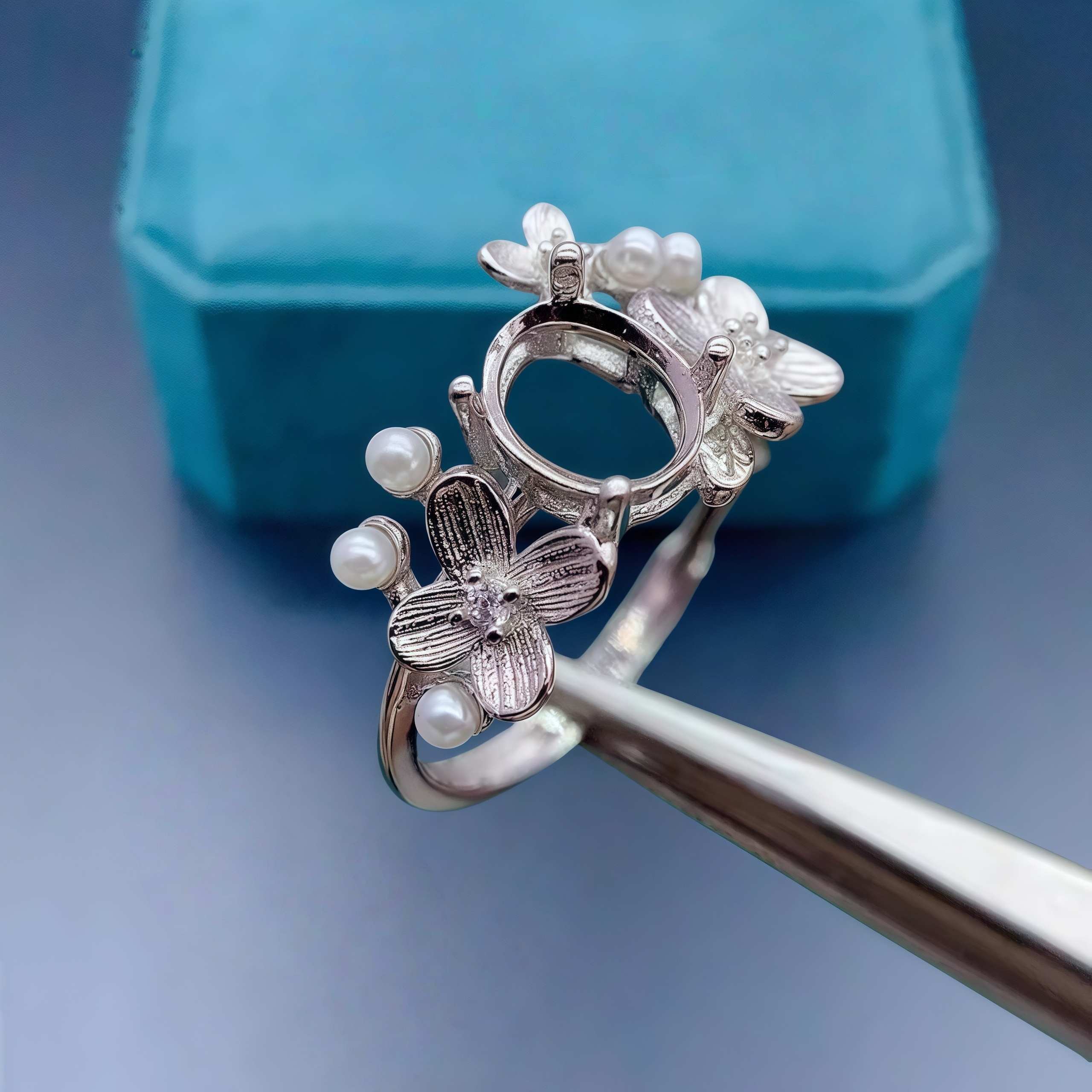 Setting 6*8mmEllipse Stone Fas - đánh giá và giá Sterling Silver Ring