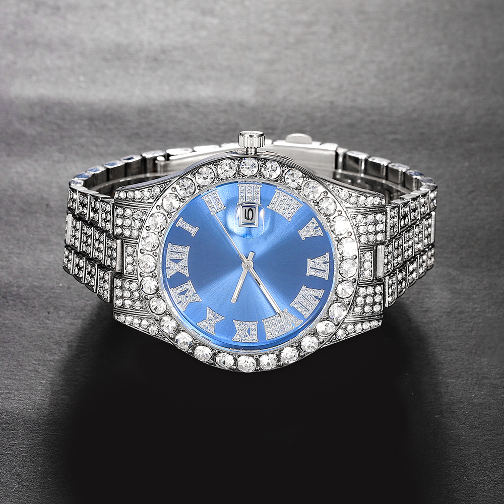 New Punk Men Watch Iced Out Di - đánh giá và giá Jewelry Watches Men